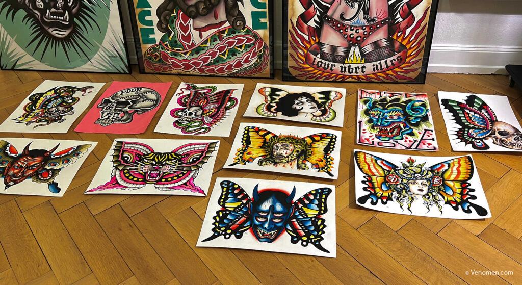 Sacha Lehne : Tattoo, tirages limités grands formats, livres d'art moderne et d'art brut distribués